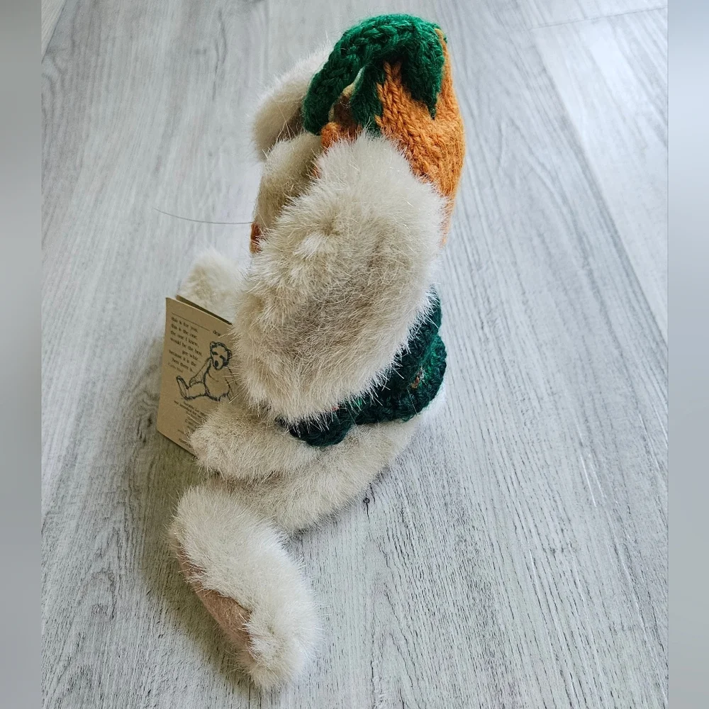 VTG 90s Boyds Bear Easter Bunny Rabbit Eloise R. Hare Crochet Carrot Hat Sweater